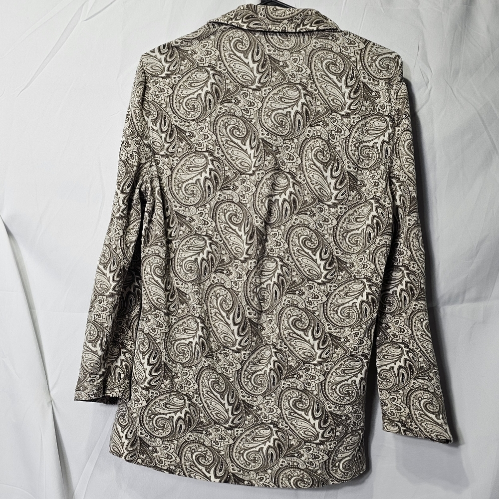 Talbots Button-Down Blouse Smooth Rounded Buttons… - image 4